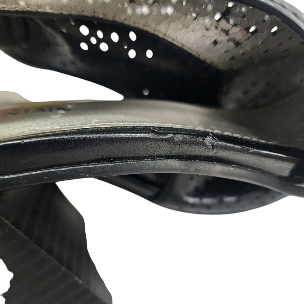 White Mountain 8M Womens Black Block Strappy Heels Pre-owned - Picture 12 of 12
